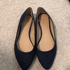 Old navy blue ballet flats